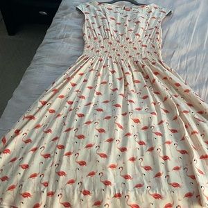 Kate Spade pink flamingo print dress size 8.  SO cute!